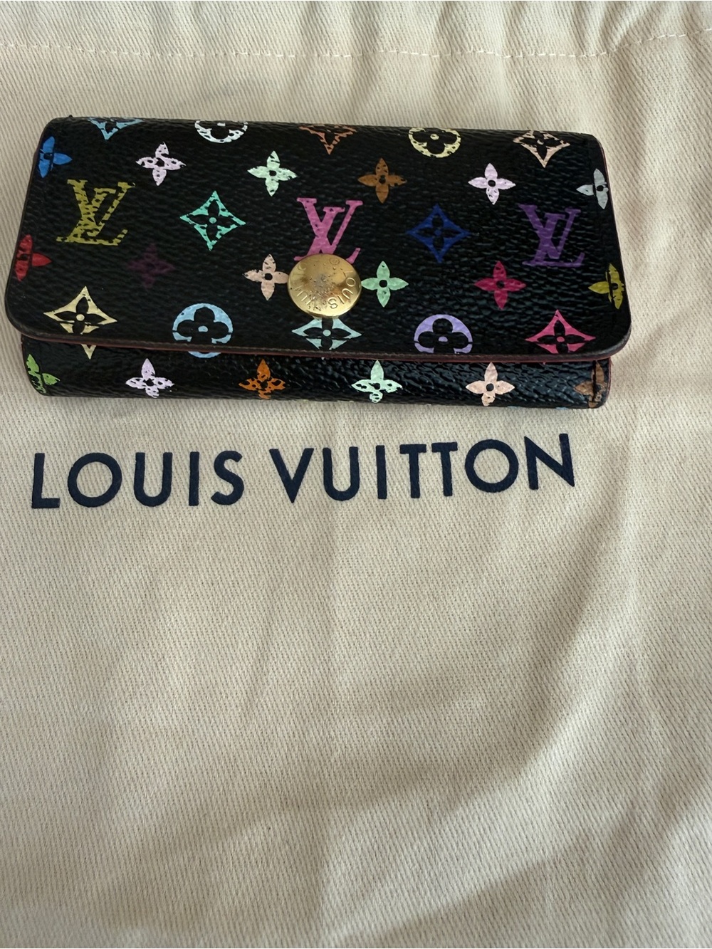 Louis Vuitton Murakami Black Monogram Canvas Key Holder